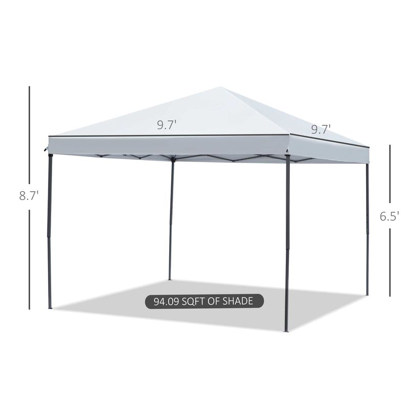 Breezy Event Shelter: 10x10 Silver Pop-Up Gazebo with Mesh Walls