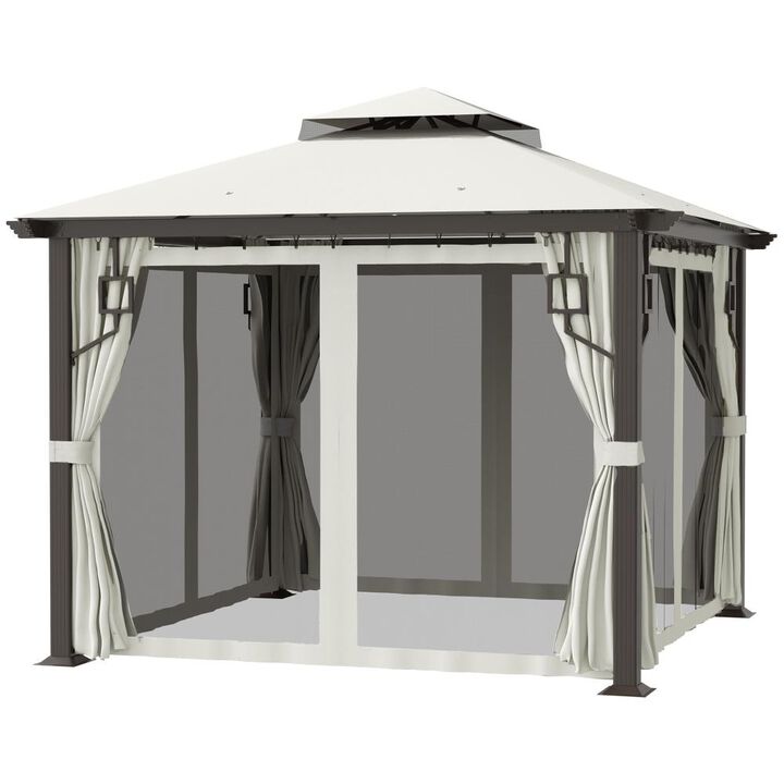Hivvago 10' x 10' Mesh-Sided Outdoor Gazebo