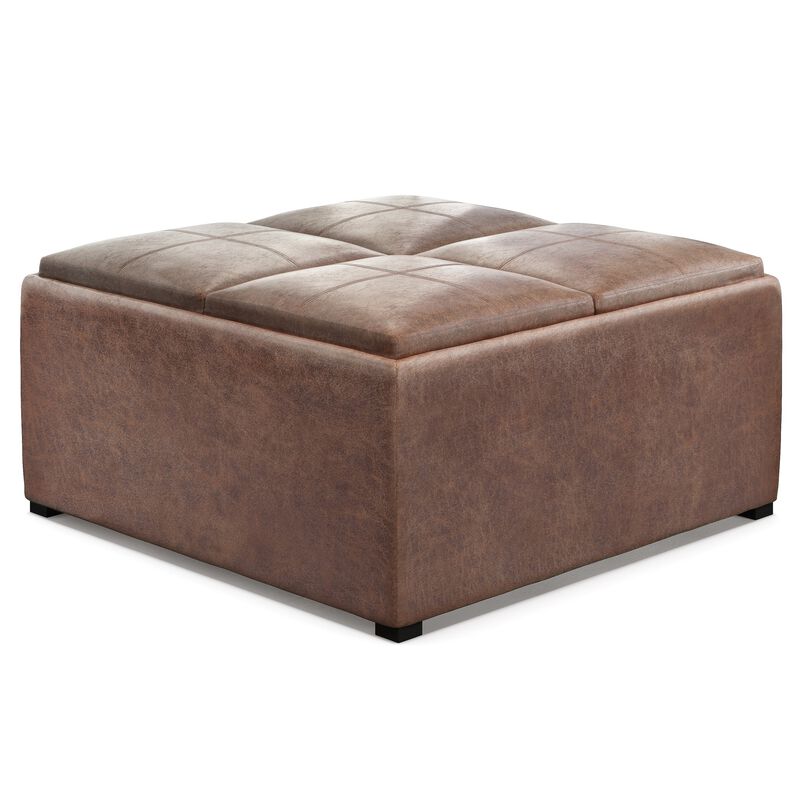 Avalon Square Coffee Table Storage Ottoman