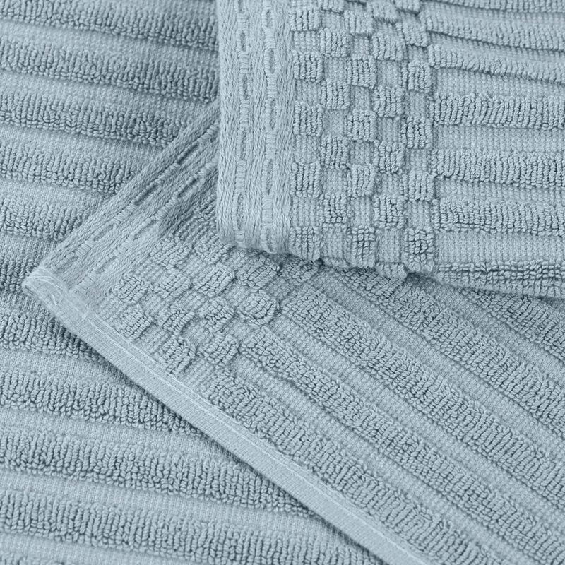 2-Piece Cotton Ribbed Bath Towel Set &ndash; Plush and Quick-Dry image number 3