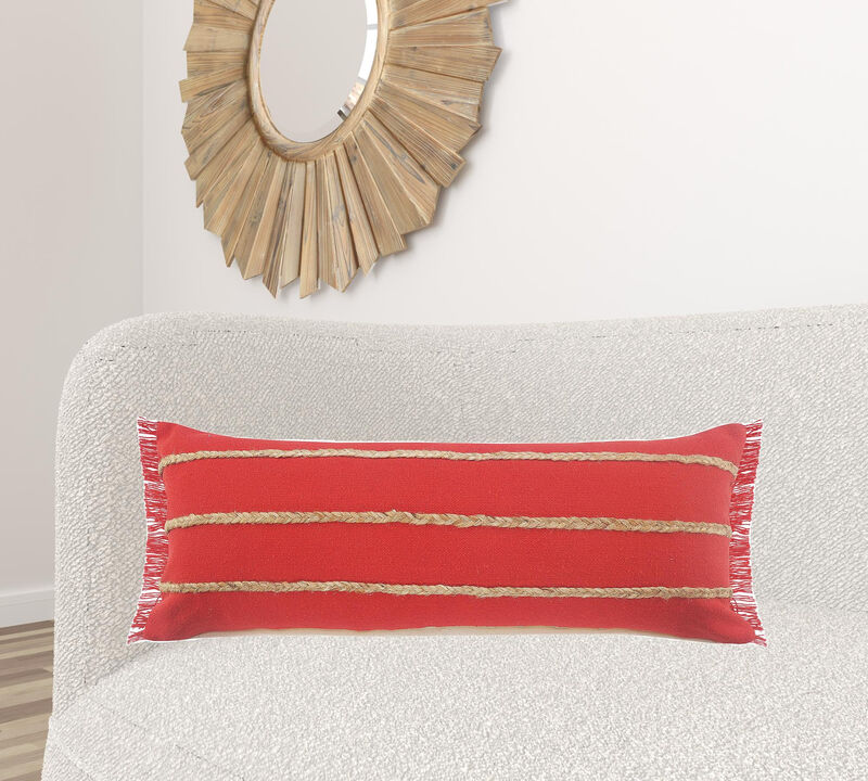 100% Cotton Striped Zippered Pillow – Decorative Cushion for Sofa, Couch, or Bedroom Accent