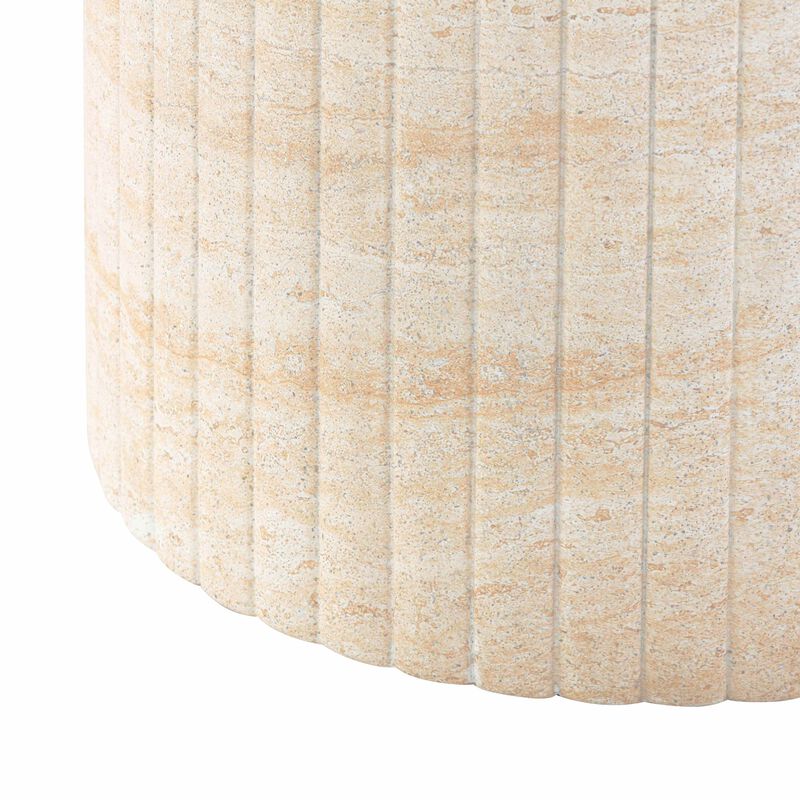 Blossom Washed Travertine Finish Indoor / Outdoor 54" Round Dining Table image number 4
