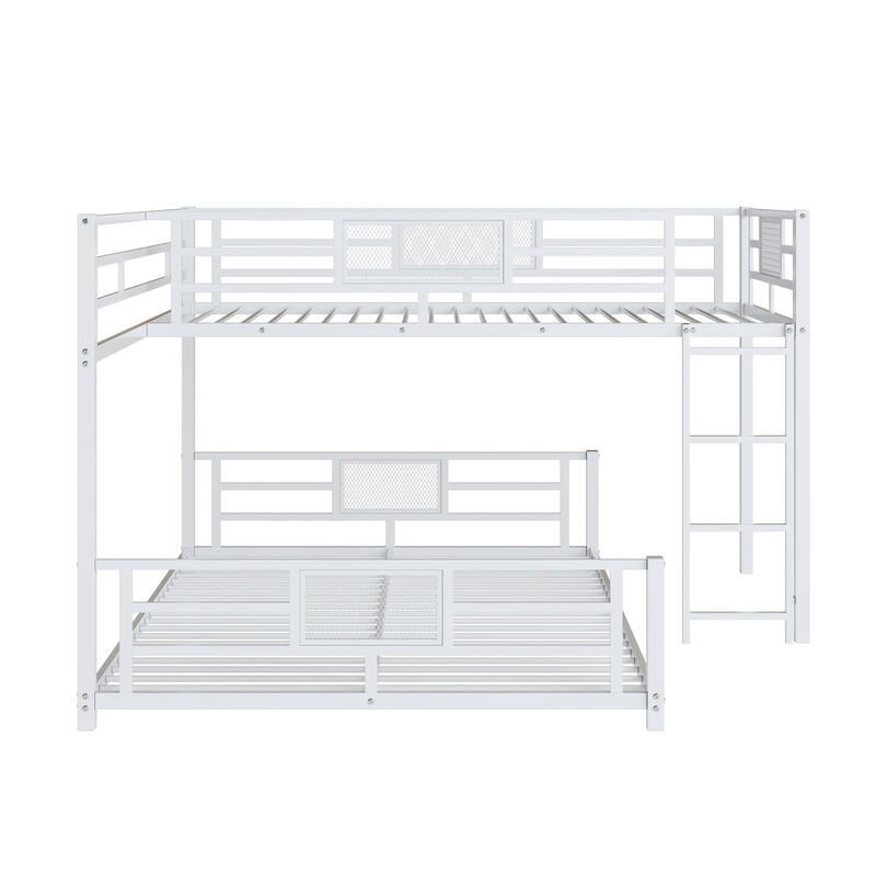 Merax L-shaped Metal Twin over Full Size Bunk Bed