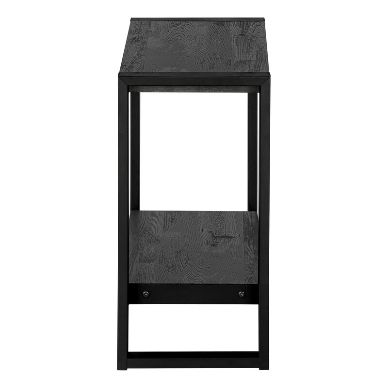 Monarch Specialties I 2862 Accent Table, Side, End, Nightstand, Lamp, Living Room, Bedroom, Metal, Laminate, Black, Contemporary, Modern
