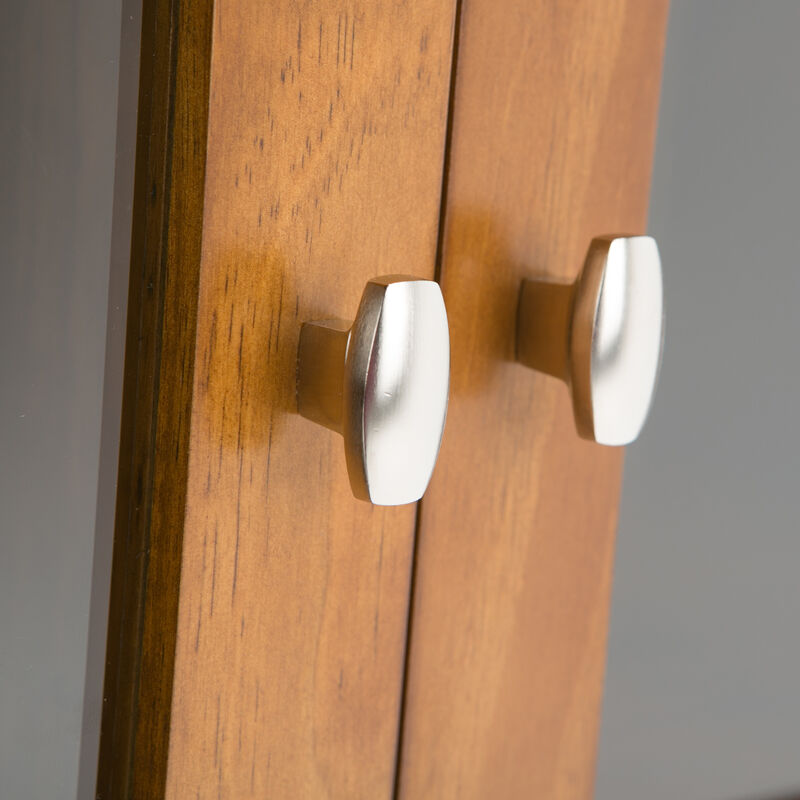 Warm Shaker SOLID WOOD 32 inch Wide Transitional Low Storage Cabinet in Light Golden Brown