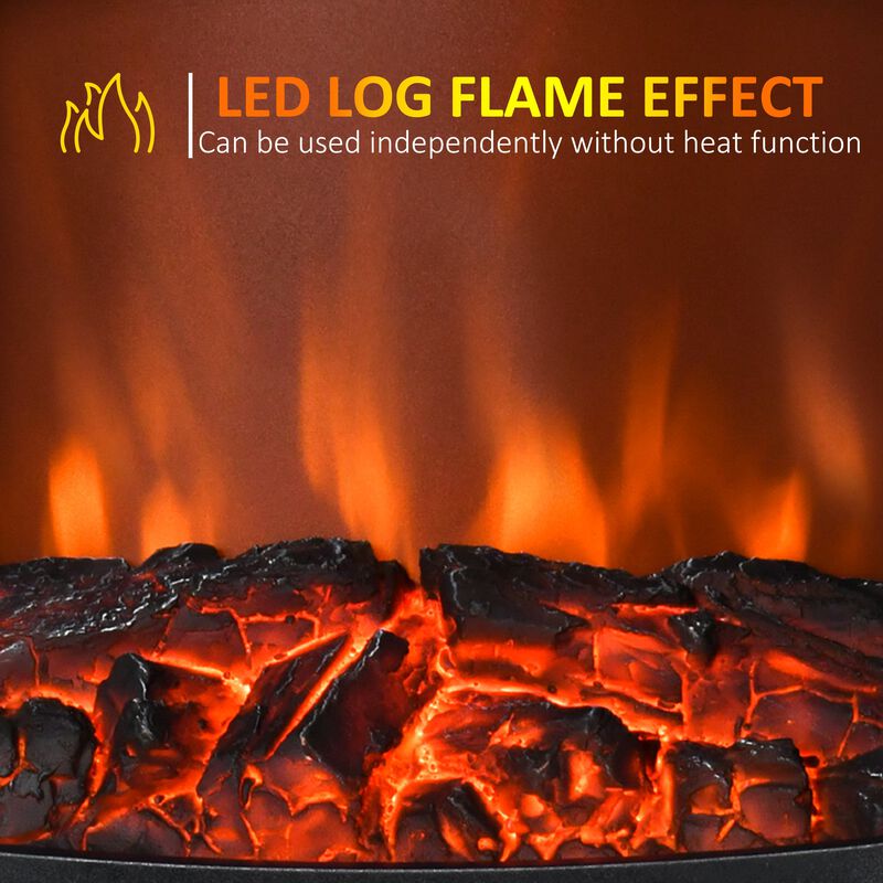 Black Home Heating: Modern Freestanding Electric Fireplace Heater image number 3