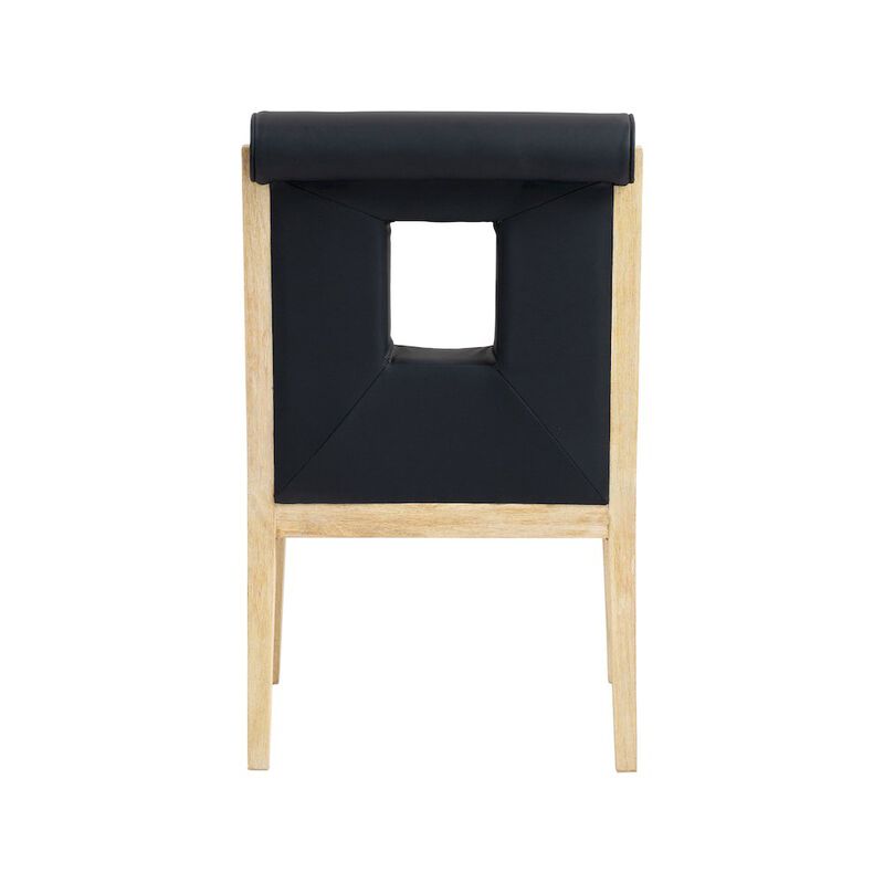 Meridian Furniture Gwendolyn Cream Vegan Leather Dining Arm Chair