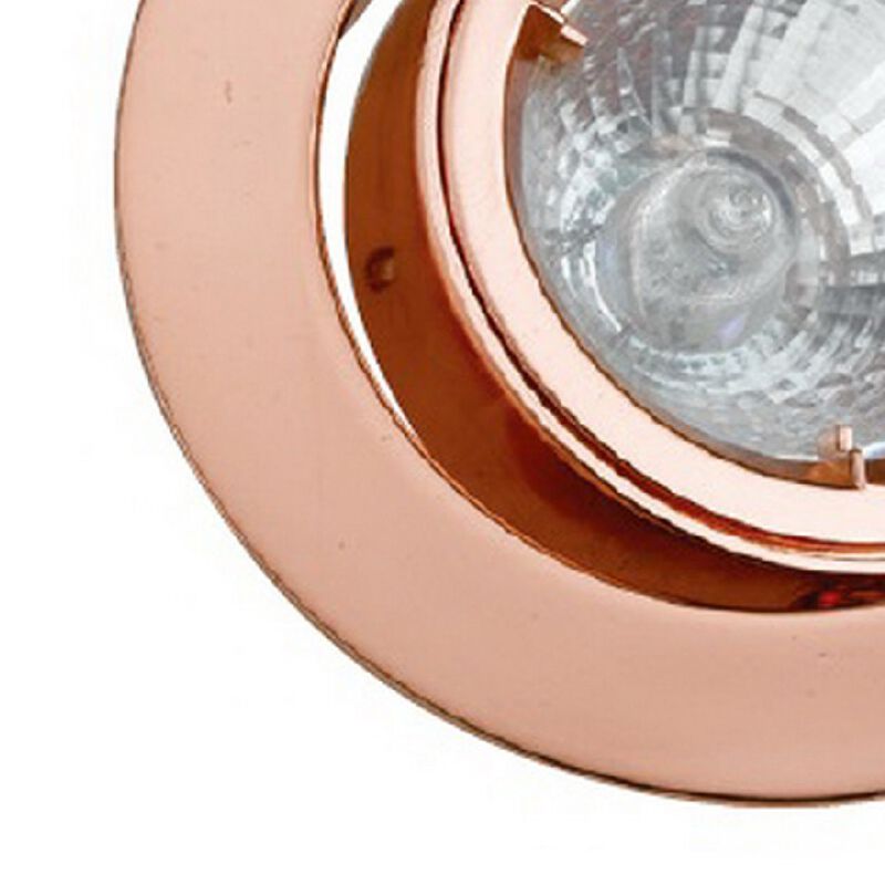 4 Inch 12V Round Ceiling Light with Metal, Antique Copper - Benzara