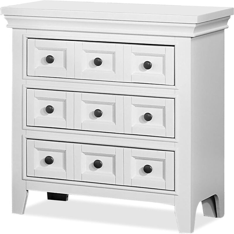 Streamdale Transitional Style White Color Solid Wood 1 Piece Nightstand Only image number 2