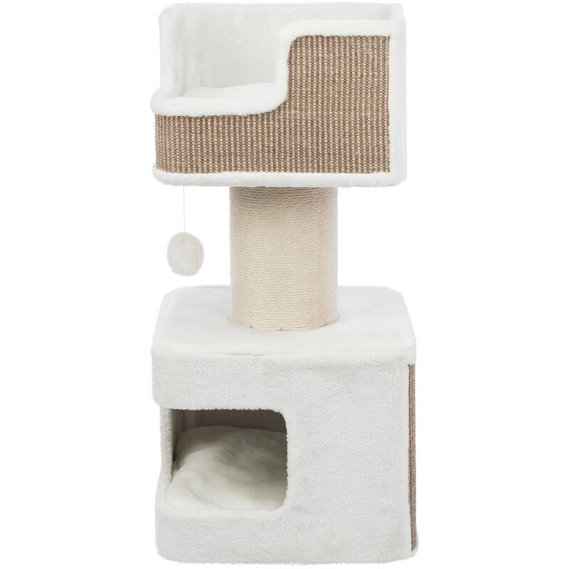 TRIXIE Ava XXL Jute & Plush 2-Level Cat Tree with Scratching Post & Condo image number 3