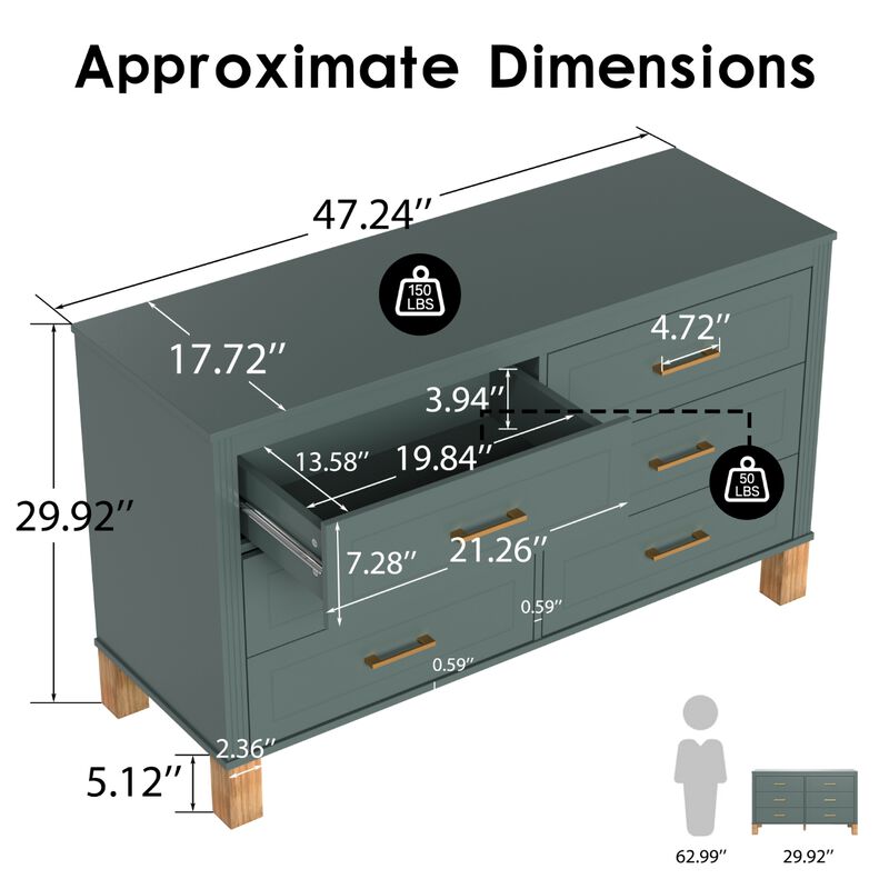 Gispad Modern Storage Dresser image number 2