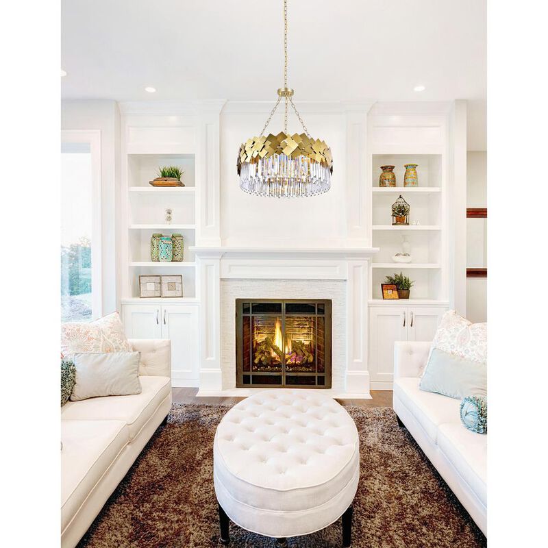 CWI Lighting Panache 8 Light Down Chandelier With Medallion Gold Finish