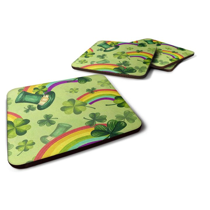 Caroline's Treasures Watercolor St Patrick's Day Lucky Leprechan Decorative coasters, 3.5, Multicolor