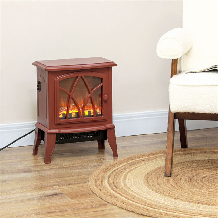 Contemporary Electric Fireplace Heater &ndash; Realistic Flame with Adjustable Heat