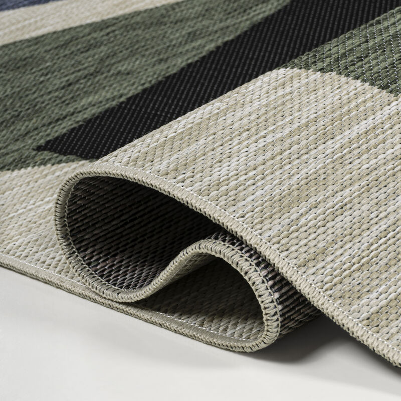 Shelby Coastal Vintage Abstract Palm Leaf Indoor/Outdoor Area Rug