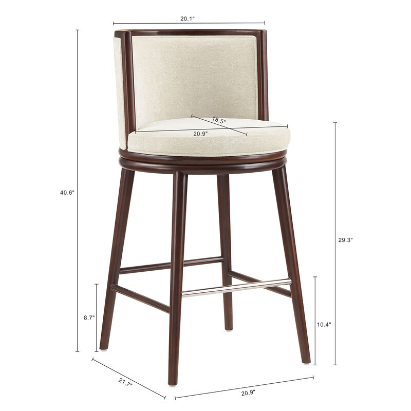 Evalyn Cream Bar Stools (Set of 2)
