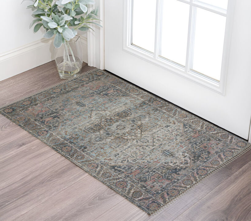 HomeRoots Oriental Hand Woven Area Rug With Fringe