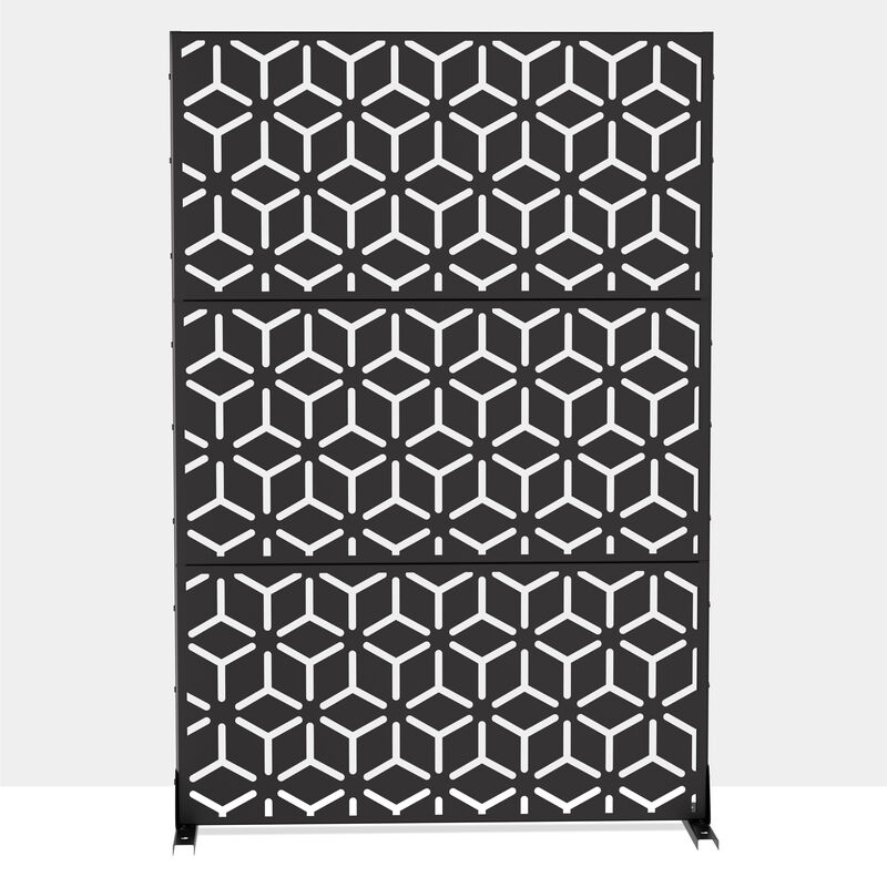 47*72 Garden Fence Outdoor Privacy Screen  in Black