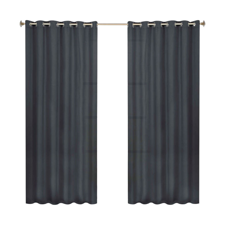 Modern Solid Blackout Curtain Panels Set of 2 Room Darkening Drapes