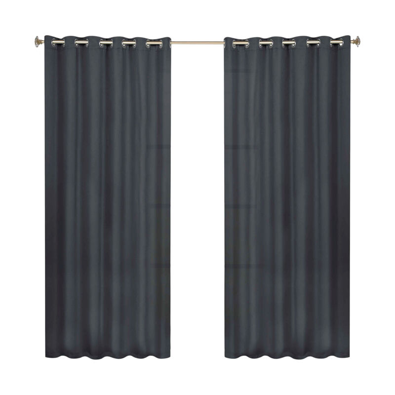 Modern Solid Blackout Curtain Panels Set of 2 Room Darkening Drapes image number 0