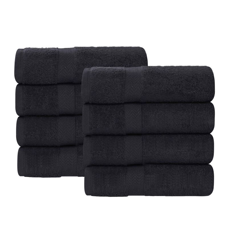 Absorbent Cotton Hand Towel Set of 8 for Bathroom, Spa and Kitchen Use image number 0