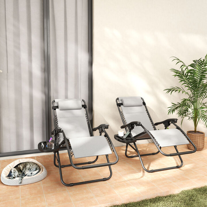 Hivvago 2-Piece Zero Gravity Reclining Patio Chair Set