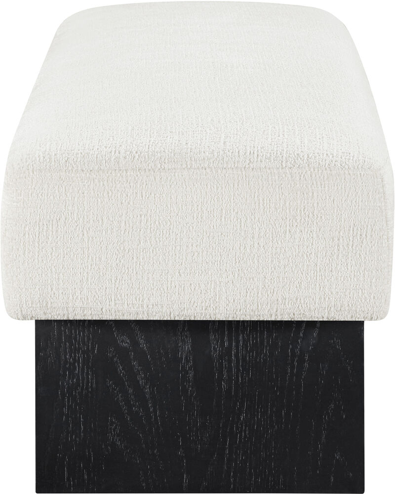Meridian Furniture Alora Cream Fabric Bench