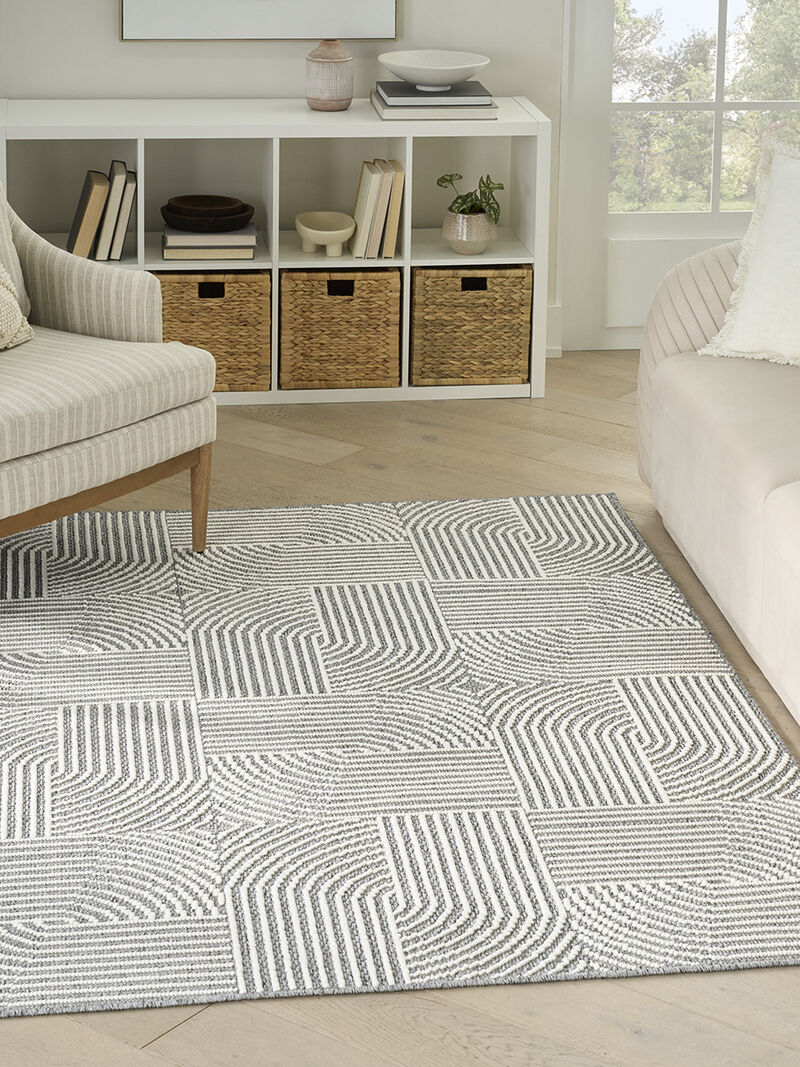 Natural Texture NTX02 Charcoal/Ivory 5'3" x 7' Rug