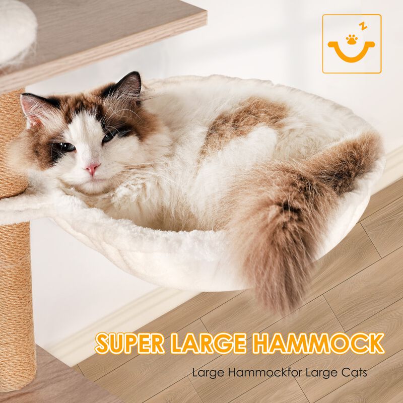 Cat Tree with Litter Box Enclosure-Modern Cat Condo image number 6