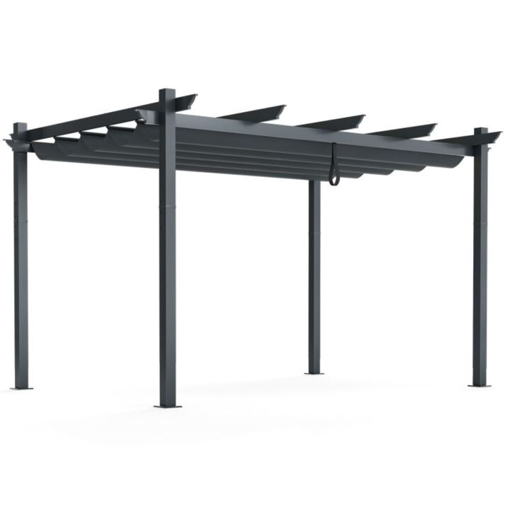 Outdoor Aluminum Retractable Pergola Canopy Shelter