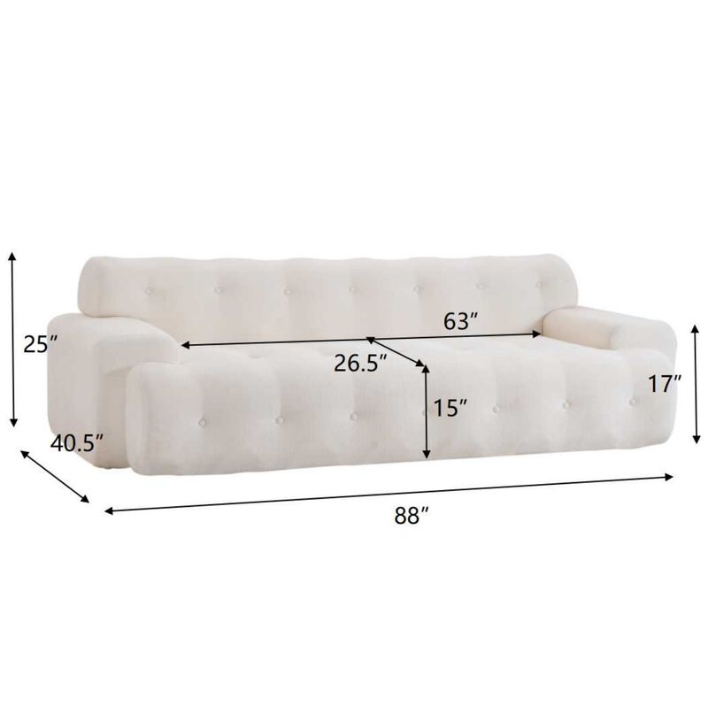 Cemske 3 Seater Chenille Sofa image number 5
