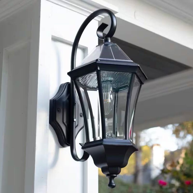 Outdoor Farmhouse Solar Wall Light 150 Lumens for Porch or Garden Lighting