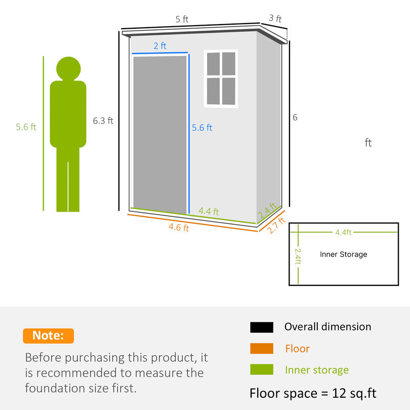 Hivvago Outdoor Resin Tool Shed with Lock & Window image number 2
