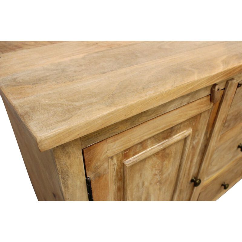 Alex Hamilton Bayside 60 3-Drawer 3-Door Sideboard in Natural Finish