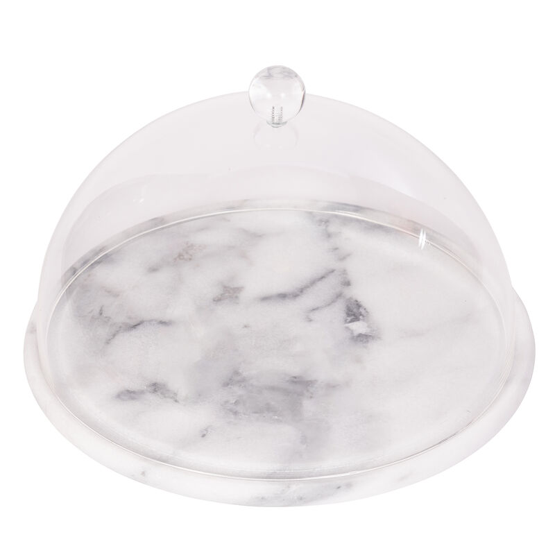 Saboga Home&trade; Marble Plate with Acrylic Dome image number 0