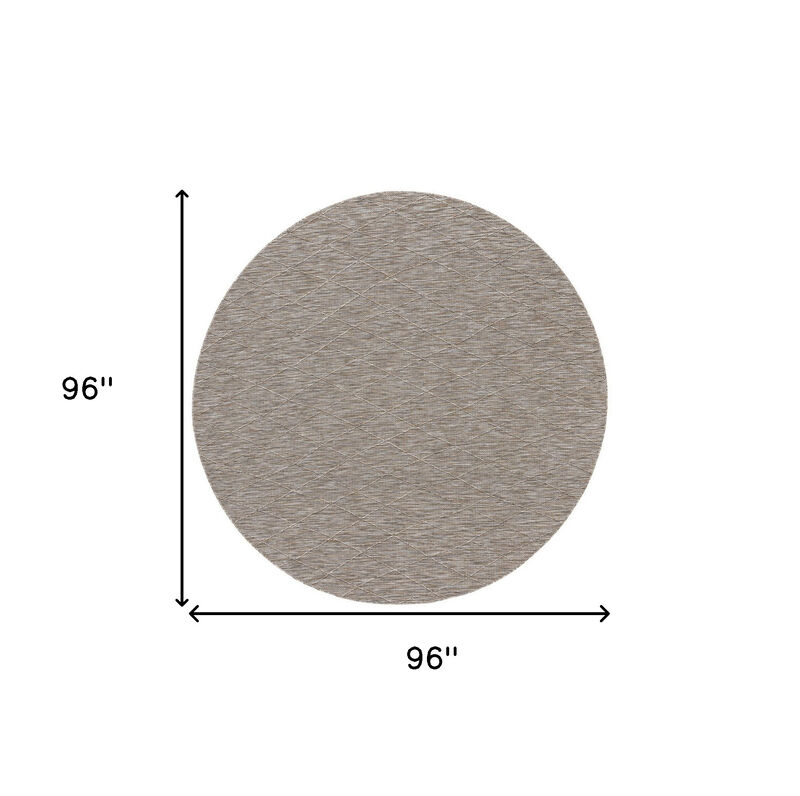 HomeRoots Round Geometric Indoor Outdoor Area Rug image number 3