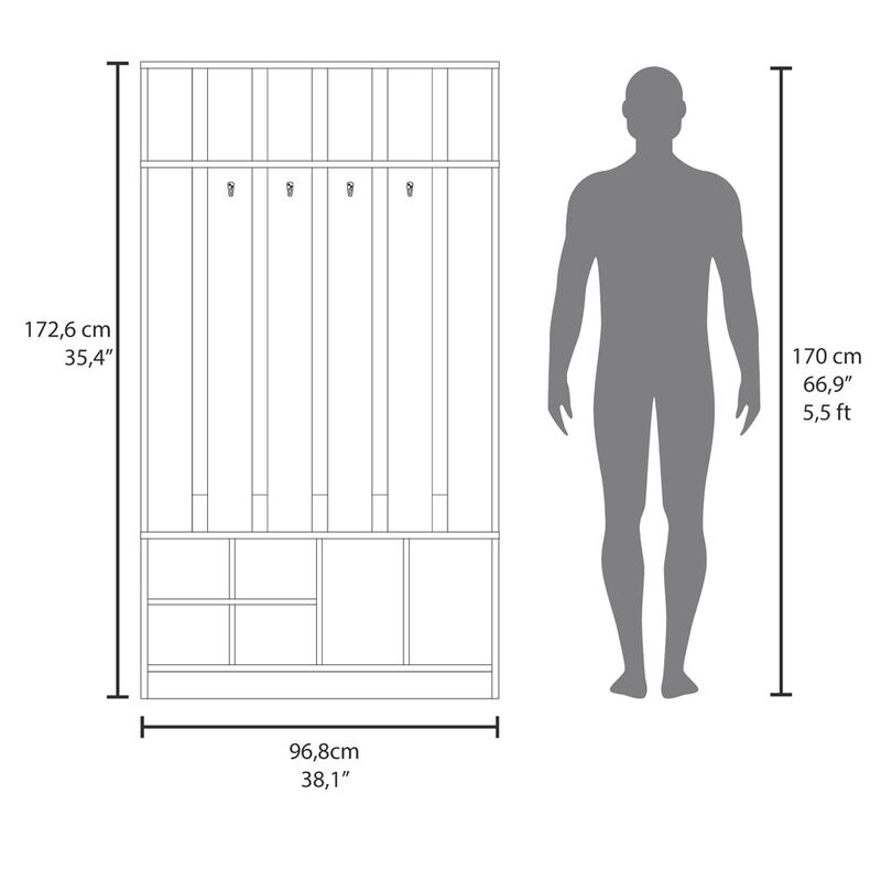 Hall Tree Murphy, Living Room, Smoke