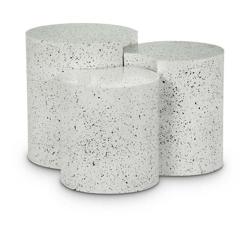 Meridian Furniture Dimple White End Table