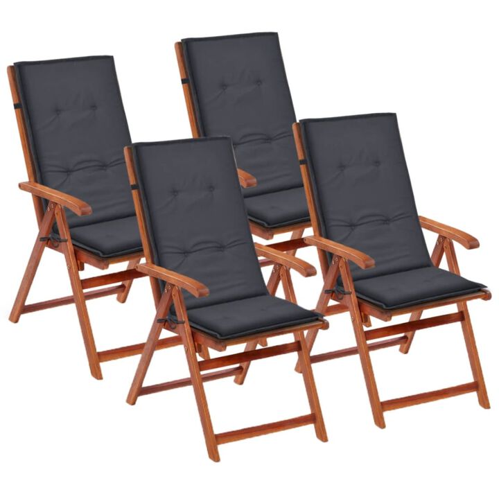 vidaXL Garden Chair Cushions 4 pcs Anthracite 47.2"x19.7"x1.18"