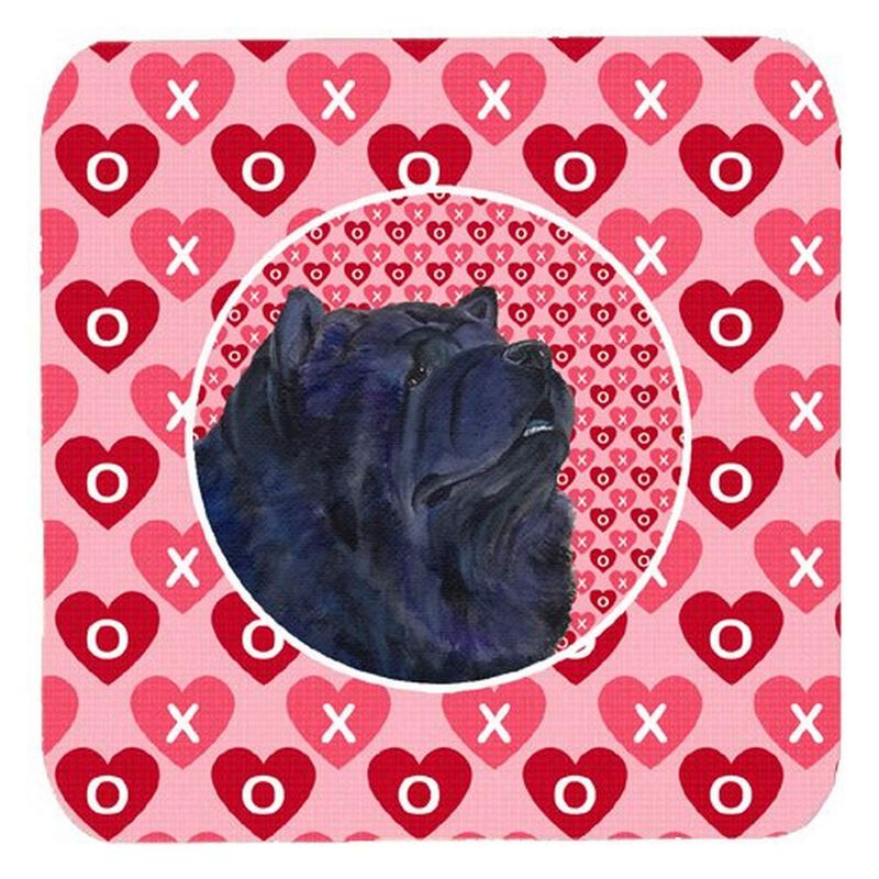 Caroline's Treasures SS4501FC Chow Chow Foam Coasters (Set of 4), 3.5 H x 3.5 W, Multicolor