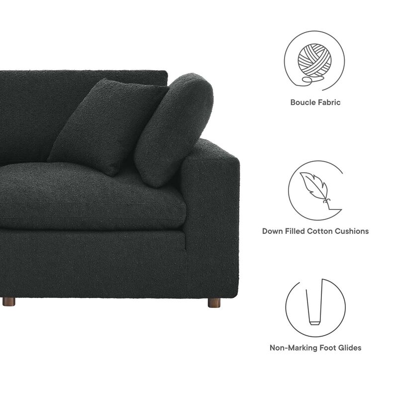 Commix Down Filled Overstuffed Boucle Fabric 3-Seater Sofa image number 3