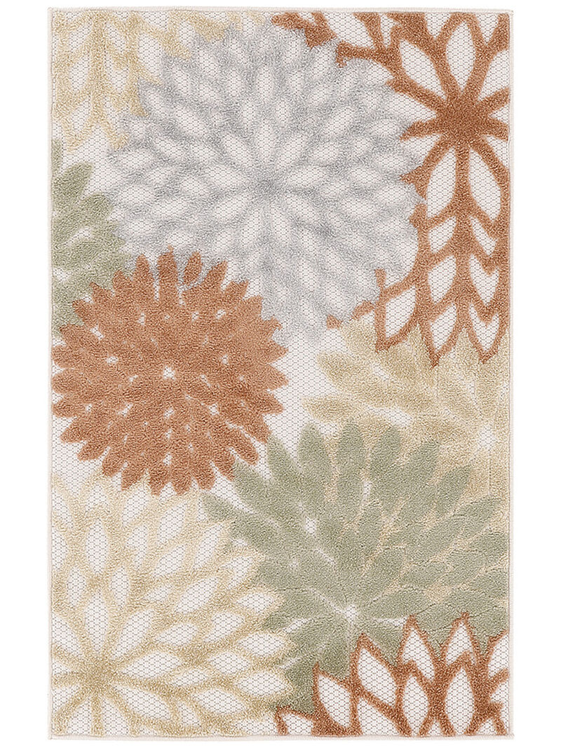 Aloha ALH05 Ivory/Multicolor 3'6" x 5'6" Rug