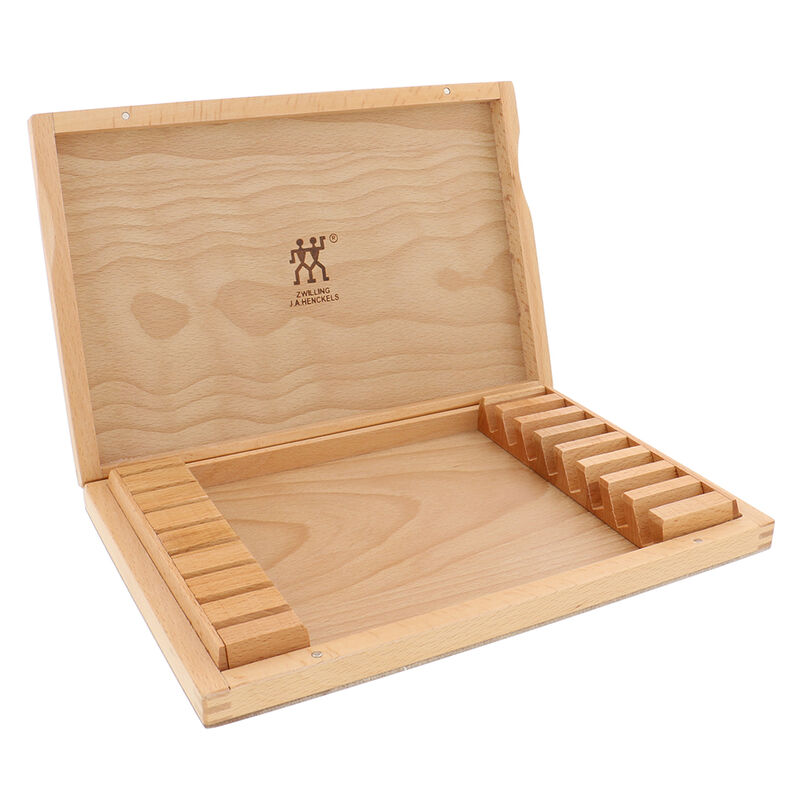 ZWILLING Contemporary 8pc Steak Knife Set, Oval handle Stainless Steel  12" x 10" case