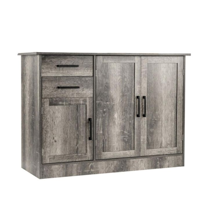Hivvago Buffet Server Storage Cabinet with 2-Door Cabinet and 2 Drawers
