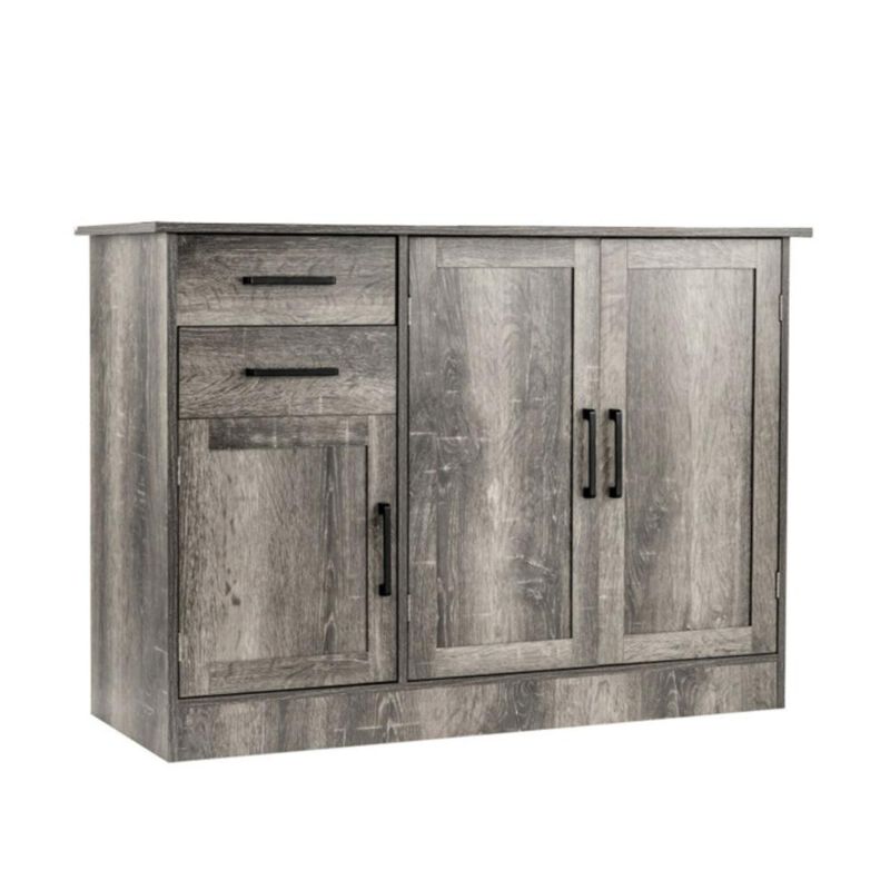 Hivvago Buffet Server Storage Cabinet with 2-Door Cabinet and 2 Drawers