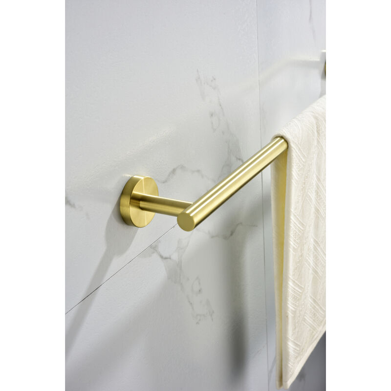 6-Piece Brushed Gold Bathroom Hardware Set