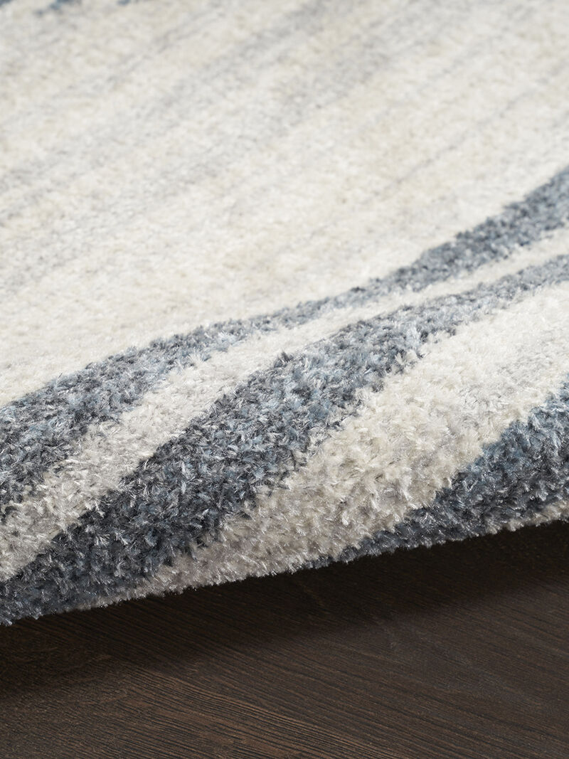 Astra Machine Washable ASW05 Ivory/Blue 3'3" x 5' Rug