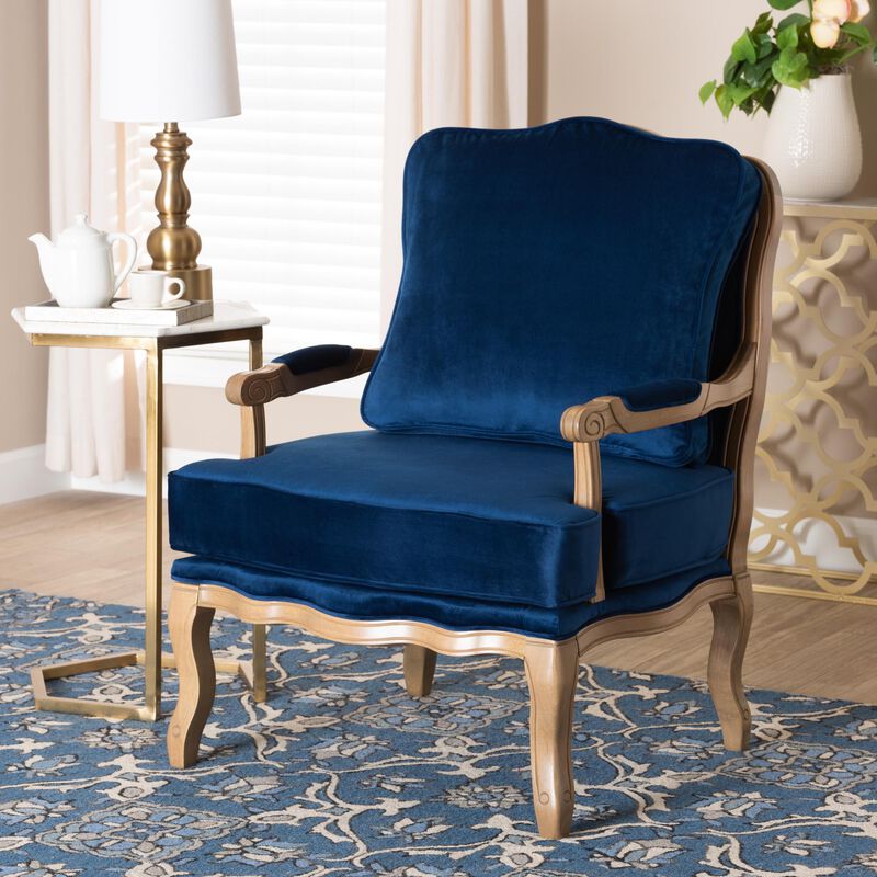 Baxton Studio Jules Traditional Fabric Accent Chair