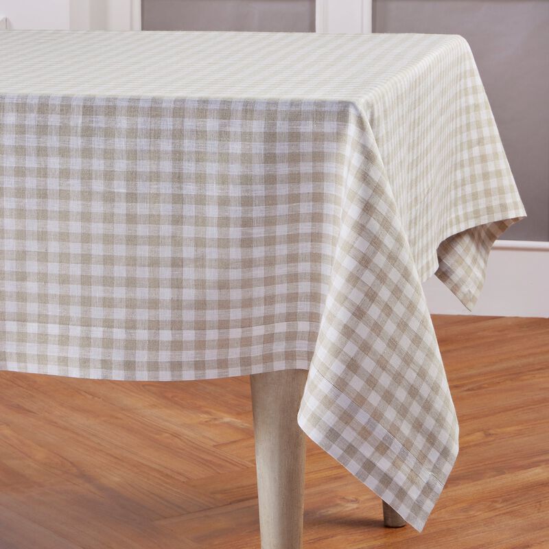 Christmas Linen Tablecloth - Gingham Check, Solino Home