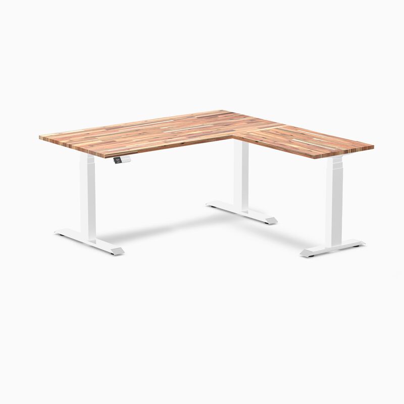 Desky Softwood L-Shape Sit Stand Desk image number 3